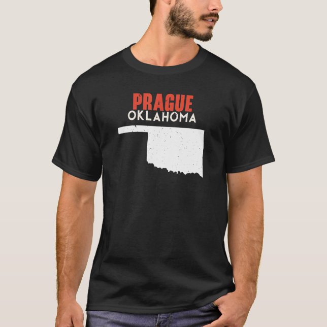 T-shirt Prague USA State America Travel Oklahoman (Devant)