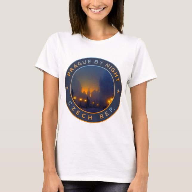 T-shirt Praha par nuit (Devant)