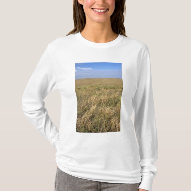 T-shirt Prairie de prairie à l'est de Sidney, Nebraska. (Devant)