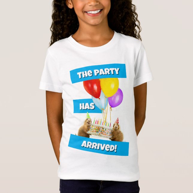 T-Shirt Prairie Dog Birthday Party (Devant)