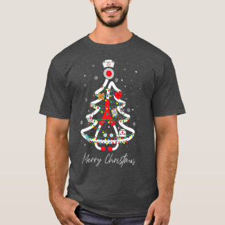 T-shirt Praticiens Yuletide Infirmière Stethoscope Xmas