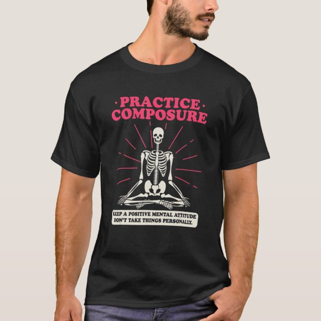 T-shirt Pratique Composite Yoga Squelette (Devant)
