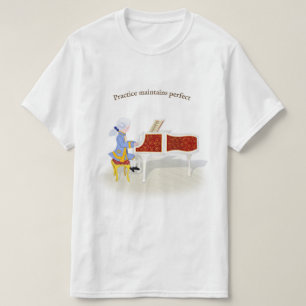 T-shirt Pratique Maintient Parfait Mozart Jouer Piano