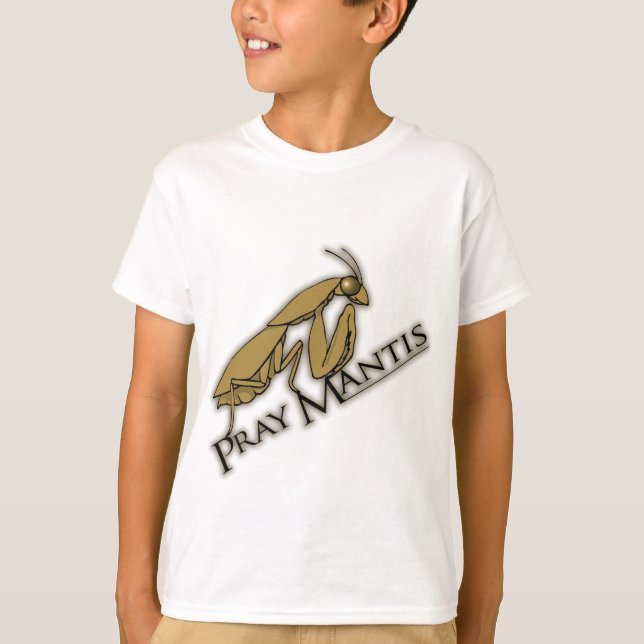 T-shirt Pray Mantis brun garçons insect-shirt (Devant)