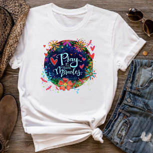 T-shirt Pray Miracles Joli Flore Dragonfly Irelyn