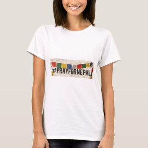 T-shirt Pray Nepal Flags