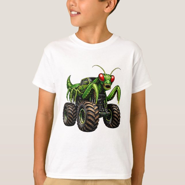 T-shirt Praying Mantis Style Off-Road Monster Truck  (Devant)