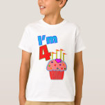 T-shirt Pré anniversaire d'école "j'ai 4ans petit gâteau<br><div class="desc">les chemises 4 an d'anniversaire,  la conception de petit gâteau,  adorables,  des chemises,  des boutons,  des cartes de voeux,  mousepad,  magnet et des timbres-poste,  se perfectionnent pour des parties</div>