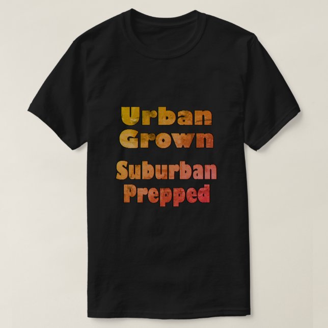 T-shirt pré-dressé de la banlieue urbaine (Design devant)