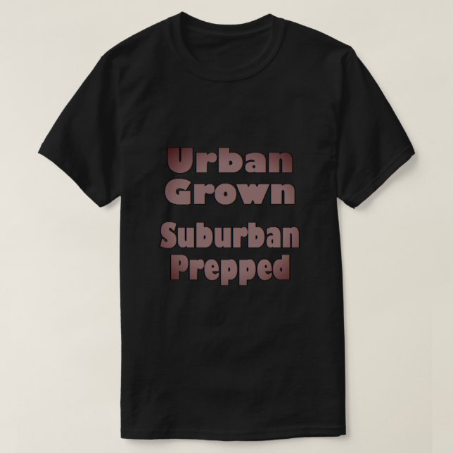 T-shirt pré-dressé de la banlieue urbaine (Design devant)