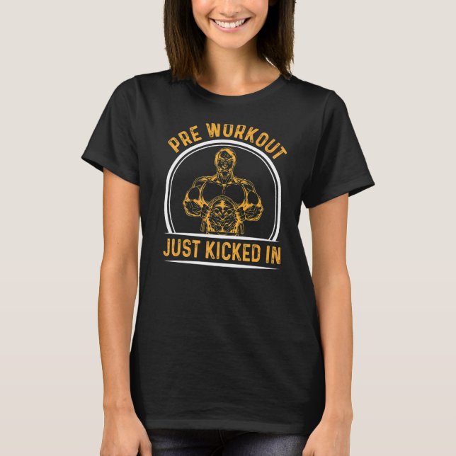 T-shirt Pré-Exercice Juste Commencé Dans La Bodybuilding (Devant)