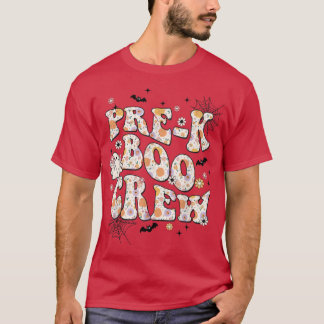 T-shirt Pré-k Boo Crew Shirt Vintage Hippie Super Hallowe