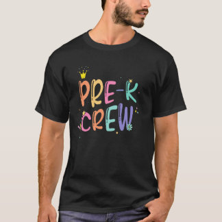 T-shirt Pré-K Crew Funny Enseignant Enfants Retour À L'Éco