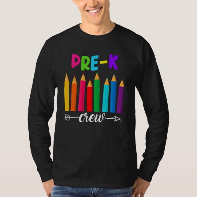 T-shirt Pre K Crew Teacher Student Back To School Pre K Pe (Devant)