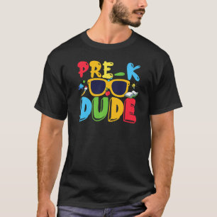 T-shirt Pré K Dude Retour À L'École Premier Jour De L'Écol