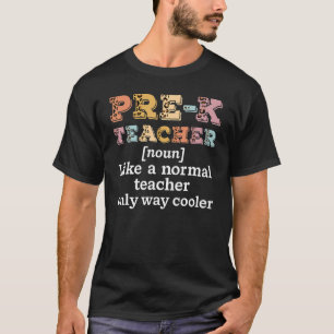 T-shirt Pré K Enseignant Retour À L'École Pré-Maternelle L