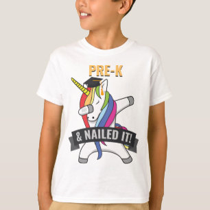 T-shirt PRÉ K l'a cloué obtention du diplôme tamponnant