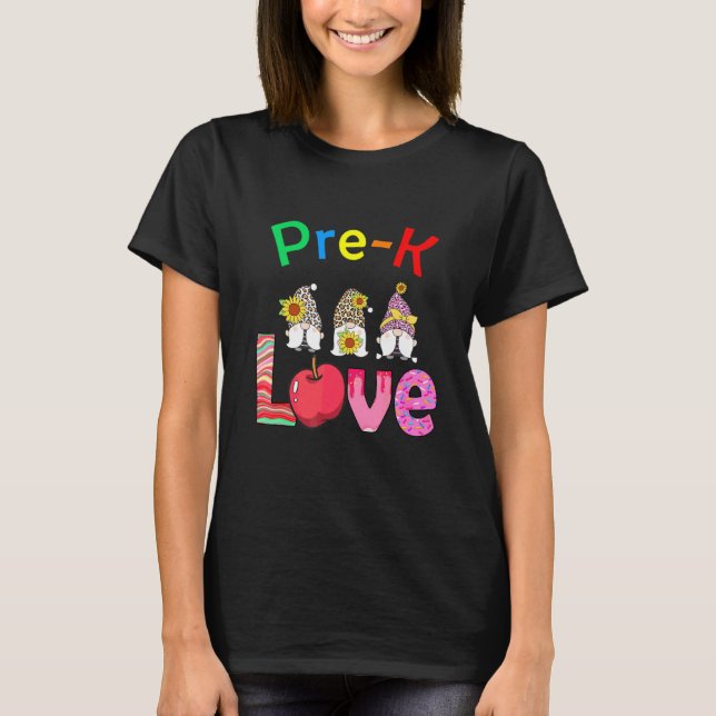 T-shirt Pré K Love Enseignant Outils de classe (Devant)