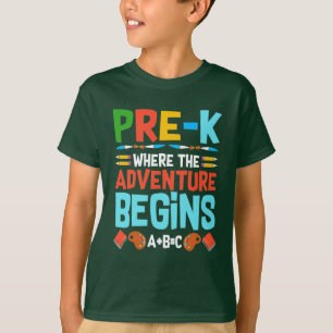 T-SHIRT PRE-K OÙ L'AVENTURE COMMENCE A+B=C