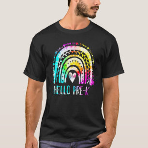 T-shirt Pre K Rainbow Team Hello Kinder Teacher Tie Dye Te