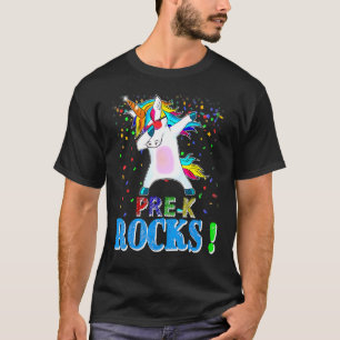 T-shirt Pre-K Rocks Dabbing Unicorn pour l'équipe Pre-K