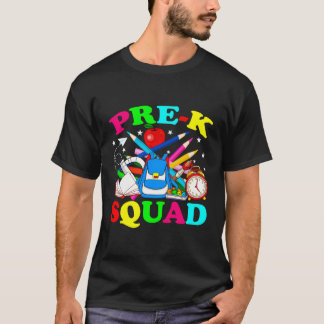 T-shirt Pré-K Squad Cute Retour À L'École Étudiants Profes