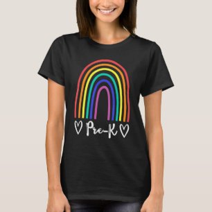 T-shirt Pré K Team Enseignant Ou Étudiant Rainbow Team Pre