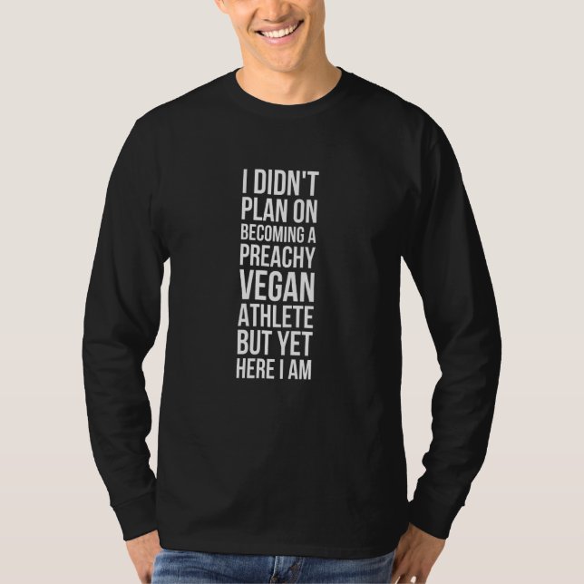 T-shirt Preachy Vegan Athlete Gorilla - Citation d'entraîn (Devant)