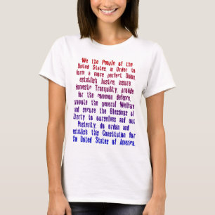 T-SHIRT PRÉAMBULE DE CONSTITUTION D'ETATS-UNIS