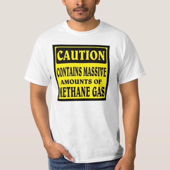 T-shirt PRÉCAUTION, pleine du gaz (Devant)