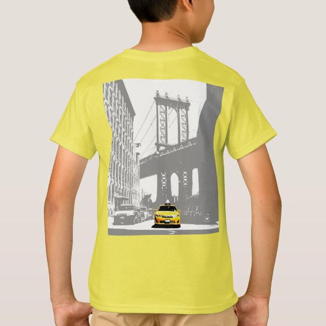 T-shirt Précédent Imprimer New York Brooklyn Yellow Taxi B (Dos)