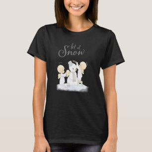 T-shirt Précieux Moments de Noël Laissez la neige Groupe d