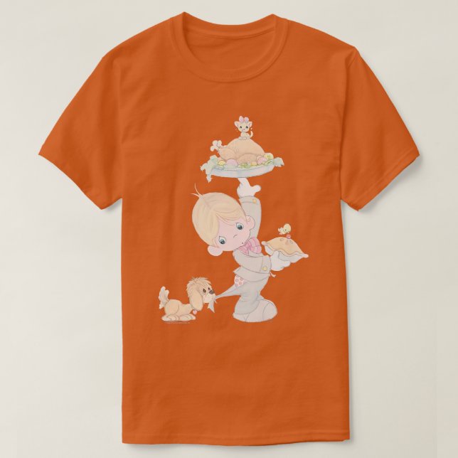 T-shirt Precious Moments Thanksgiving Turkey Dinner Doll  (Design devant)