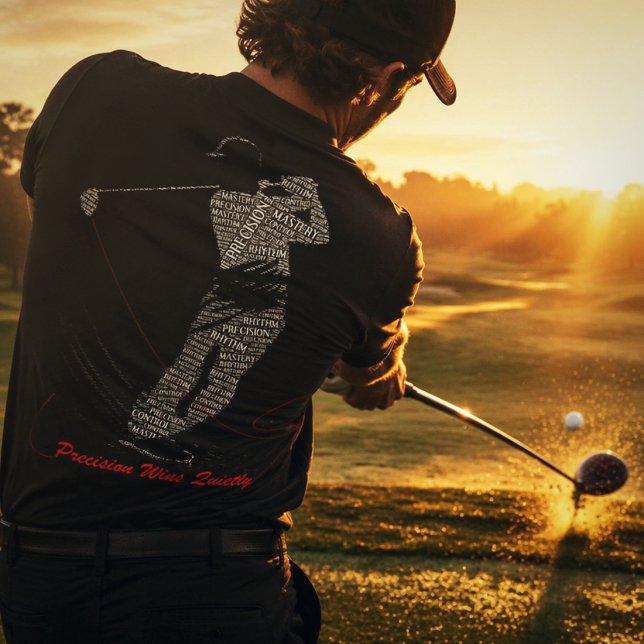 T-shirt Precision Wins Quietly Golf Art dactylographié (Créateur téléchargé)