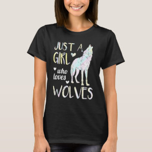 T-shirt Predator Forestier Animal Howling Wolf Femmes Fill