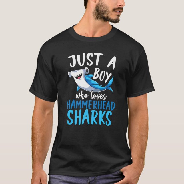 T-shirt Predator Hammerhead Requin Océan Animal Garçons Ha (Devant)