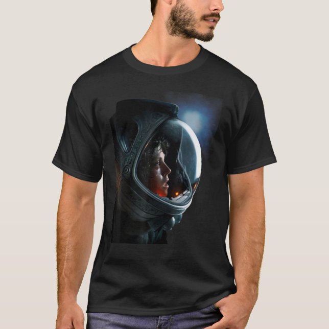 T-shirt predator v astronaute alien (Devant)
