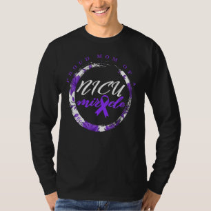 T-shirt Preemie Maman Fier Maman Nicu Miracle Purple Baby