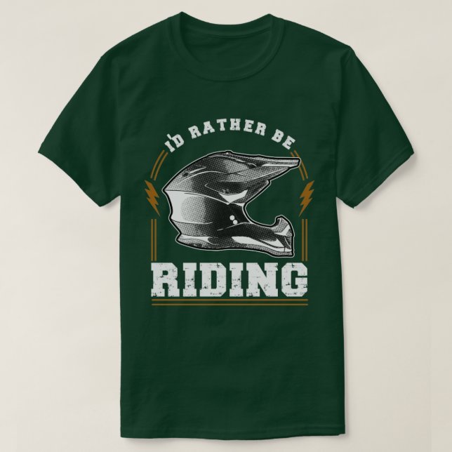 T-shirt Préférerait être à cheval (Design devant)