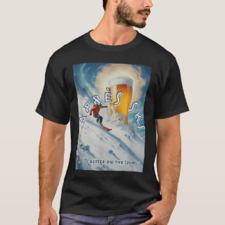 T-shirt Préférez Les Skis Sur Les Pistes