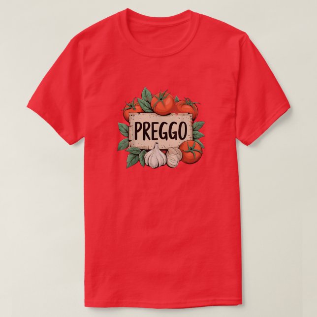 T-shirt Preggo Sauce Costume Pregnancy Announcement Prego (Design devant)