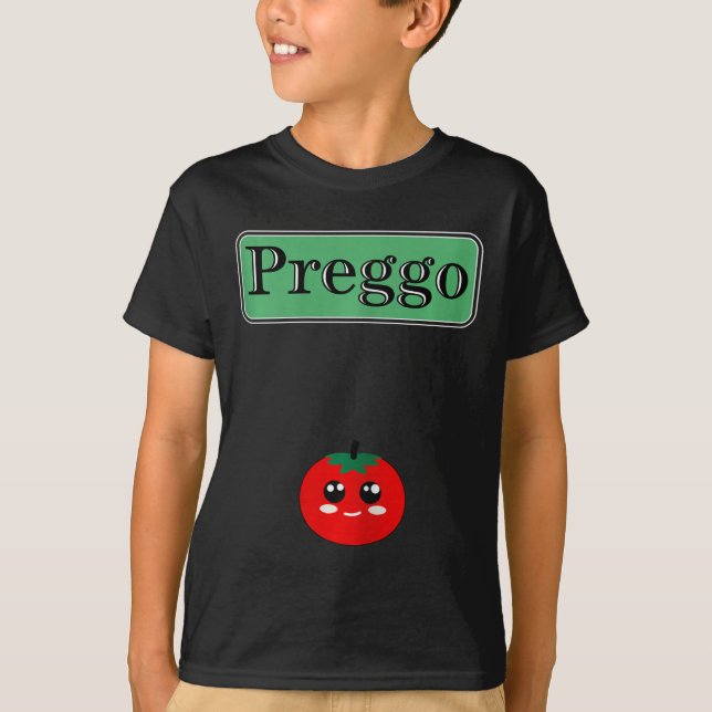 T-shirt Preggo Sauce Funny Maternité Halloween Costume Tom (Devant)
