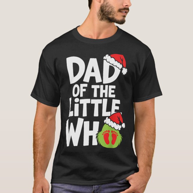 T-shirt Pregnancy Announcemen Dad Of The Little Who  (Devant)