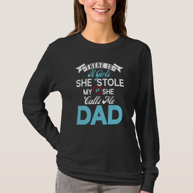 T-shirt pregnancy announcement Dad father from girl new da (Devant)