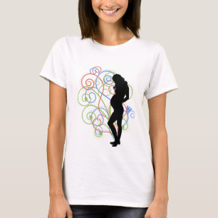 T-shirt Pregnant/Femme enceinte swirlies