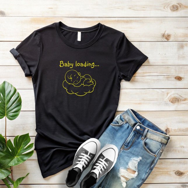 T-shirt Pregnant First Mothers Day yellow (Créateur téléchargé)