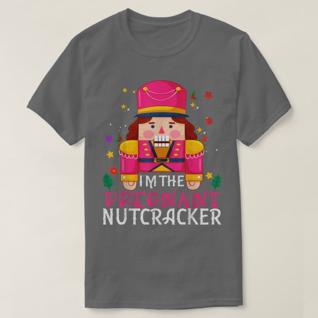 T-shirt Pregnant Nutcracker Matching Family Group Christma (Design devant)