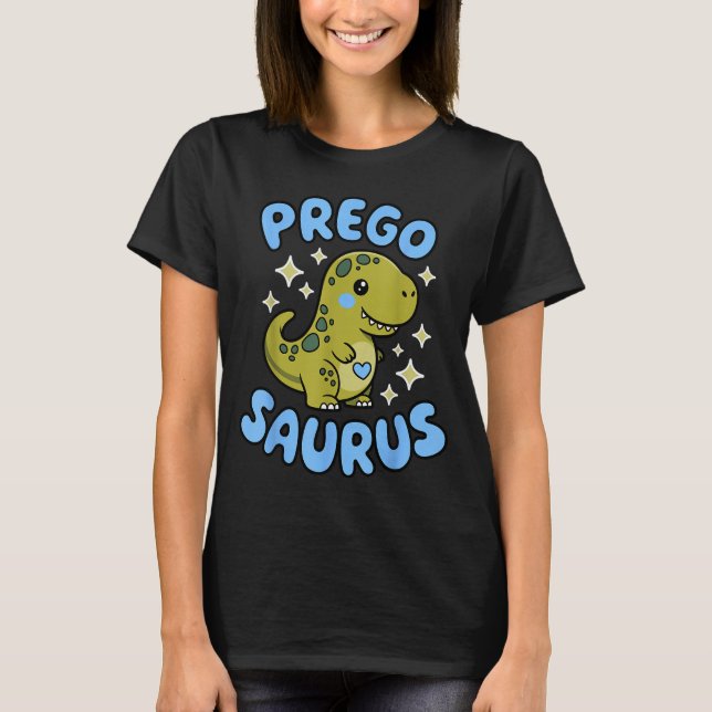 T-shirt Pregosaurus Cute Retro Mommy Dinosaur Pregnancy An (Devant)