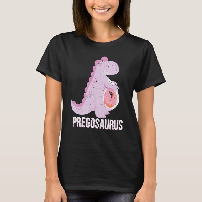 T-shirt Pregosaurus Grossesse de Dinosaure drôle (Devant)