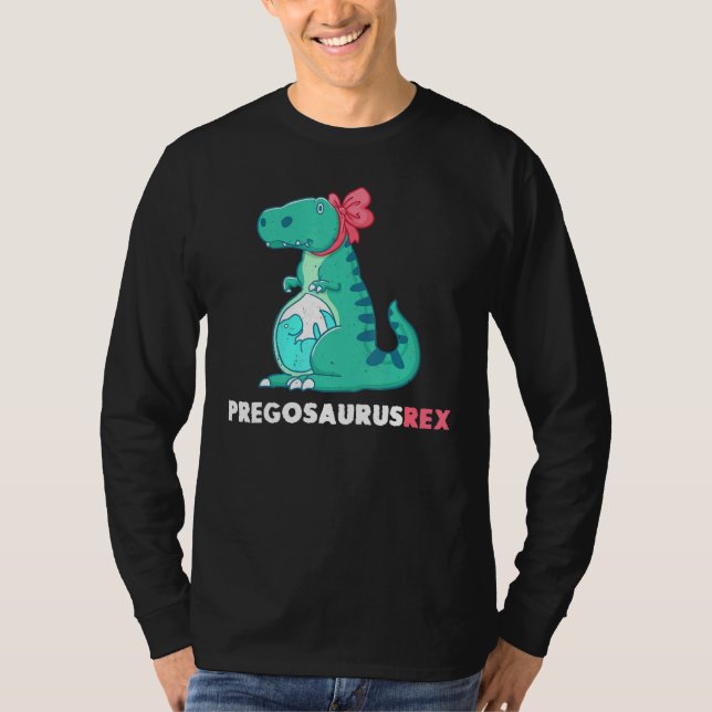 T-shirt Pregosaurus Rex Dinosaur Faire-part de grossesse 1 (Devant)